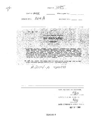 NYS Bill and Veto Jackets: 2001, Chapter 395