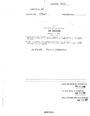 NYS Bill and Veto Jackets: 2001, Chapter 467