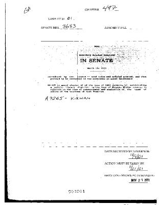 NYS Bill and Veto Jackets: 2001, Chapter 497