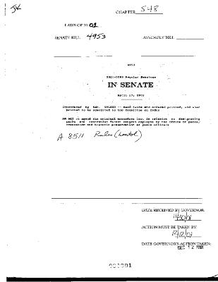 NYS Bill and Veto Jackets: 2001, Chapter 548