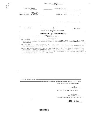 NYS Bill and Veto Jackets: 2001, Chapter 49