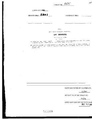 NYS Bill and Veto Jackets: 2001, Chapter 555