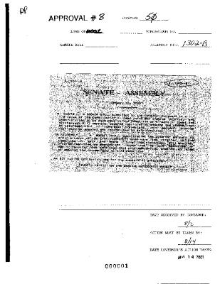 NYS Bill and Veto Jackets: 2001, Chapter 50