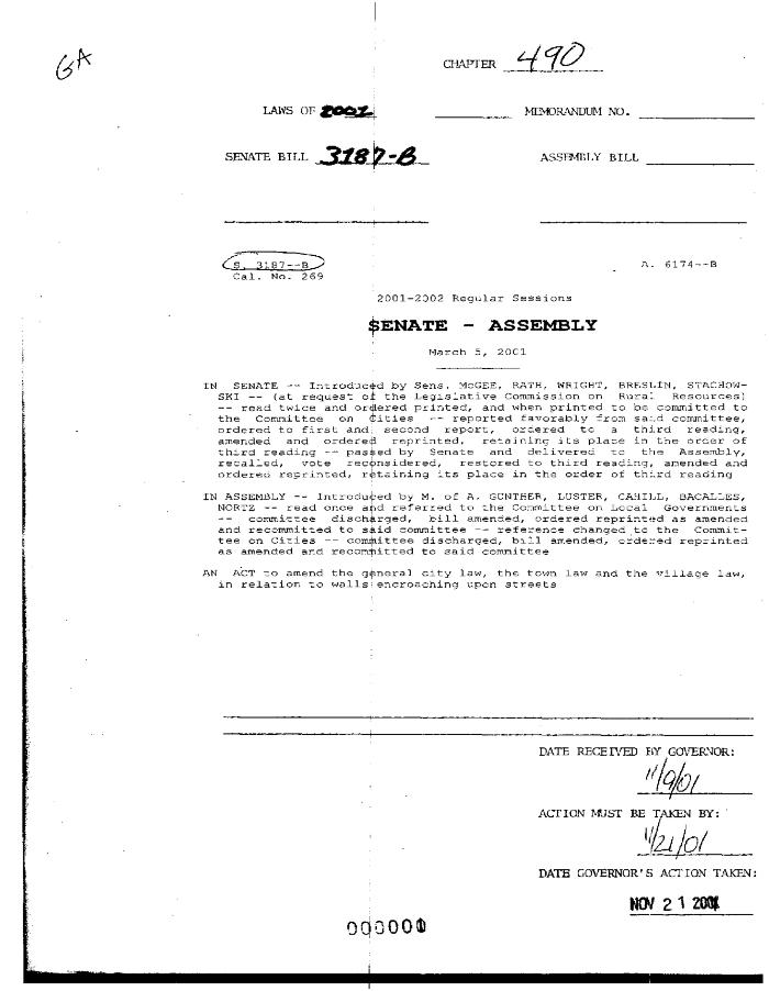 NYS Bill and Veto Jackets: 2001, Chapter 490