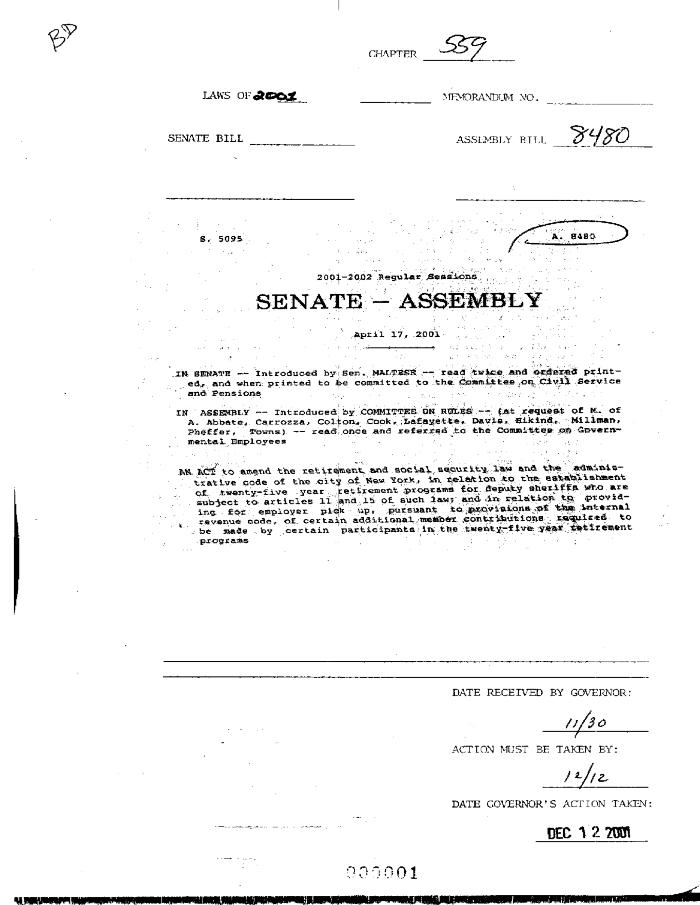 NYS Bill and Veto Jackets: 2001, Chapter 559