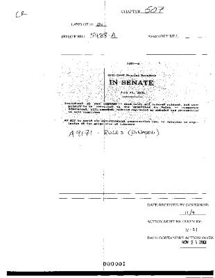 NYS Bill and Veto Jackets: 2001, Chapter 507