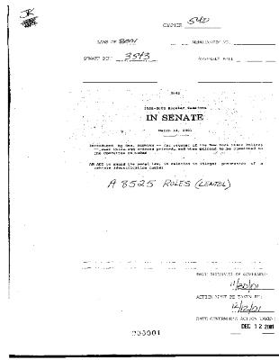 NYS Bill and Veto Jackets: 2001, Chapter 540