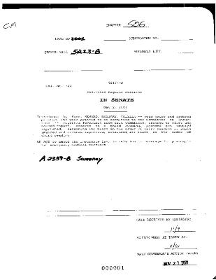 NYS Bill and Veto Jackets: 2001, Chapter 506