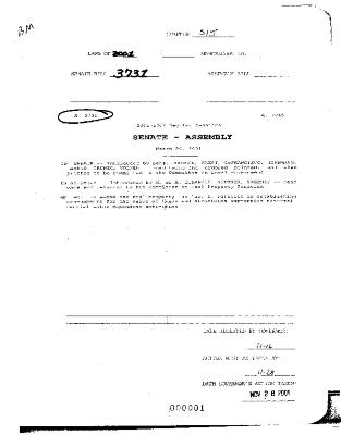 NYS Bill and Veto Jackets: 2001, Chapter 515