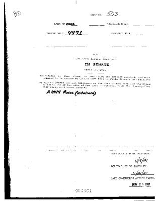 NYS Bill and Veto Jackets: 2001, Chapter 503