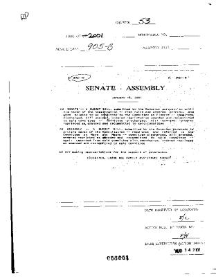 NYS Bill and Veto Jackets: 2001, Chapter 53