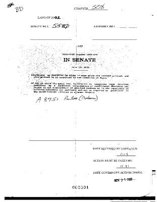 NYS Bill and Veto Jackets: 2001, Chapter 508