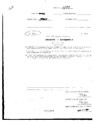 NYS Bill and Veto Jackets: 2001, Chapter 499