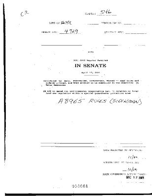 NYS Bill and Veto Jackets: 2001, Chapter 546