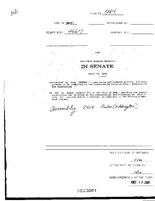 NYS Bill and Veto Jackets: 2001, Chapter 544