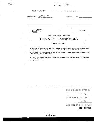 NYS Bill and Veto Jackets: 2001, Chapter 518