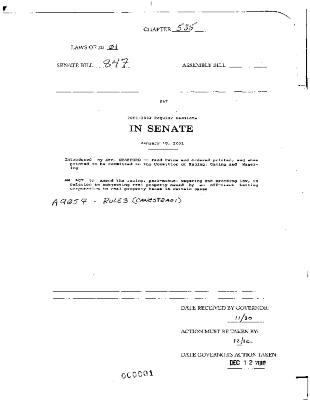 NYS Bill and Veto Jackets: 2001, Chapter 535