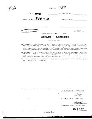 NYS Bill and Veto Jackets: 2001, Chapter 489