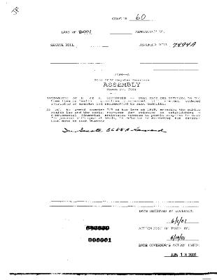 NYS Bill and Veto Jackets: 2001, Chapter 60