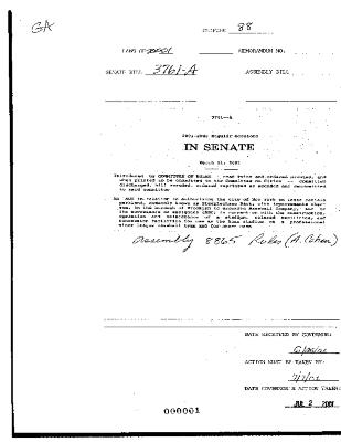 NYS Bill and Veto Jackets: 2001, Chapter 88