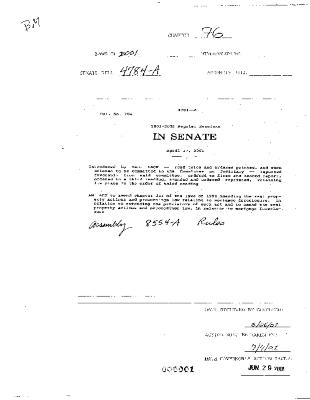 NYS Bill and Veto Jackets: 2001, Chapter 76