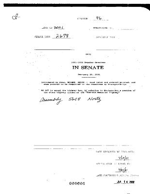 NYS Bill and Veto Jackets: 2001, Chapter 96