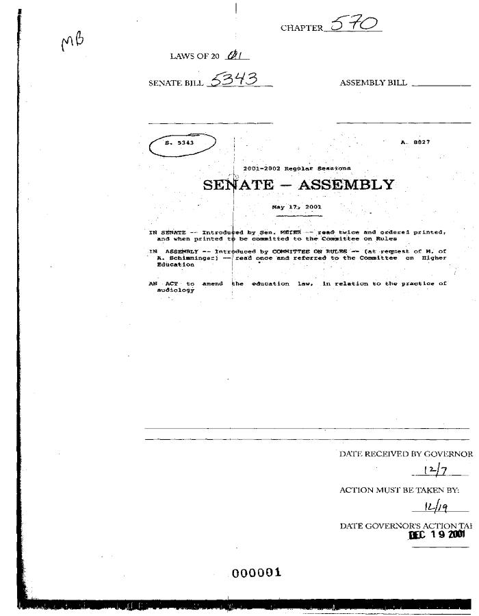 NYS Bill and Veto Jackets: 2001, Chapter 570