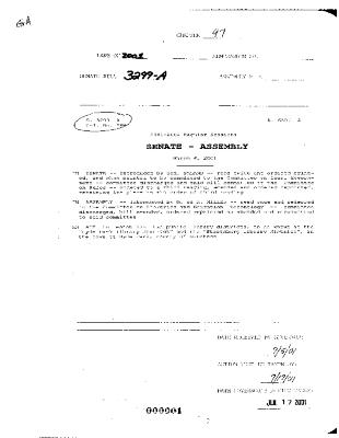 NYS Bill and Veto Jackets: 2001, Chapter 97