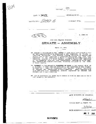NYS Bill and Veto Jackets: 2001, Chapter 90