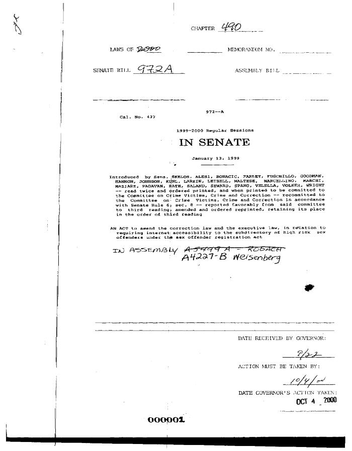 NYS Bill and Veto Jackets: 2000, Chapter 490