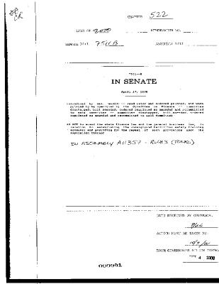NYS Bill and Veto Jackets: 2000, Chapter 522