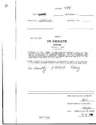 NYS Bill and Veto Jackets: 2000, Chapter 499