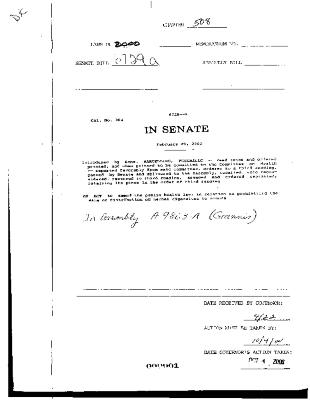 NYS Bill and Veto Jackets: 2000, Chapter 508