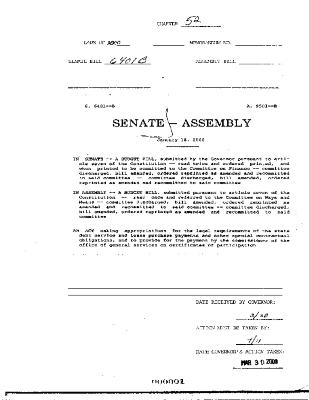 NYS Bill and Veto Jackets: 2000, Chapter 52