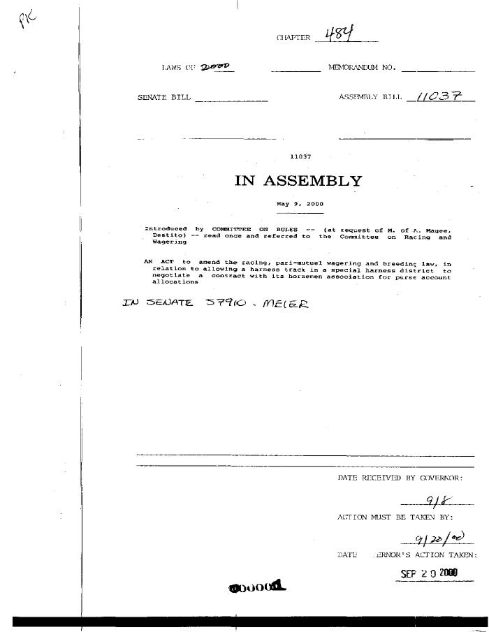 NYS Bill and Veto Jackets: 2000, Chapter 484