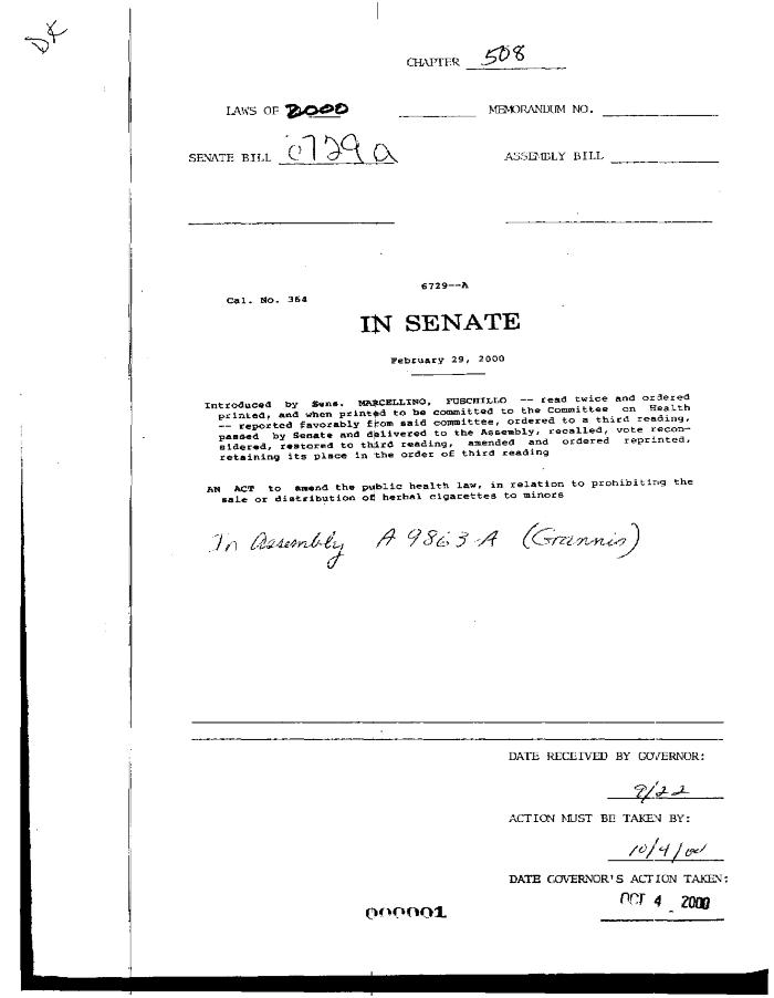 NYS Bill and Veto Jackets: 2000, Chapter 508