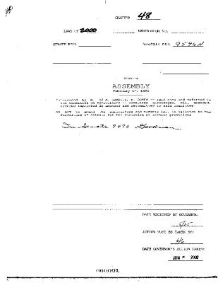 NYS Bill and Veto Jackets: 2000, Chapter 48