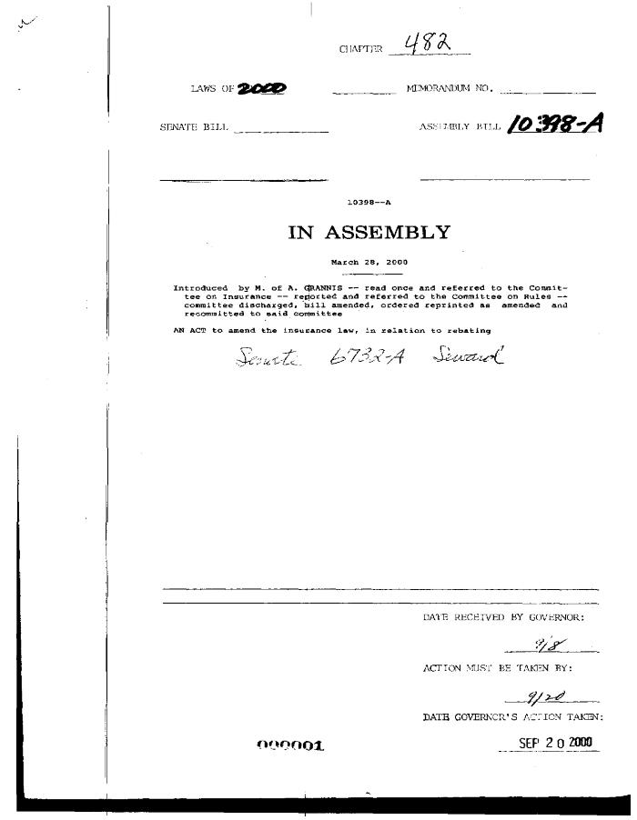 NYS Bill and Veto Jackets: 2000, Chapter 482