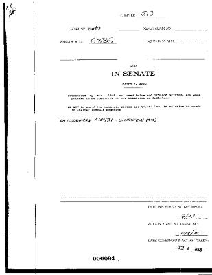 NYS Bill and Veto Jackets: 2000, Chapter 513