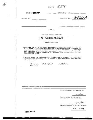 NYS Bill and Veto Jackets: 2000, Chapter 557