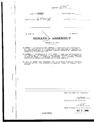 NYS Bill and Veto Jackets: 2000, Chapter 575