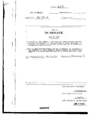 NYS Bill and Veto Jackets: 2000, Chapter 609