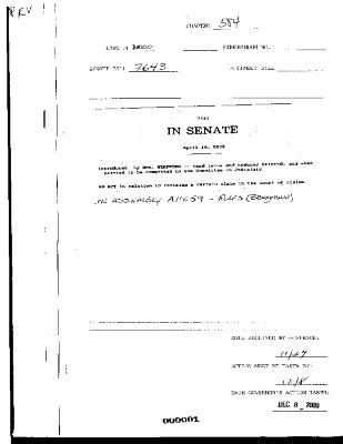NYS Bill and Veto Jackets: 2000, Chapter 584