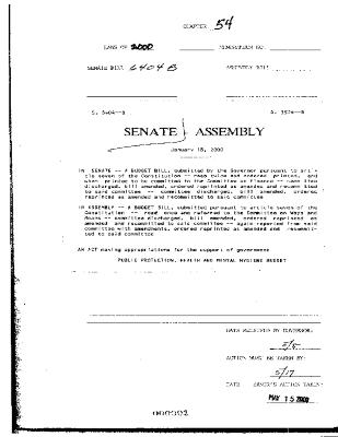 NYS Bill and Veto Jackets: 2000, Chapter 54