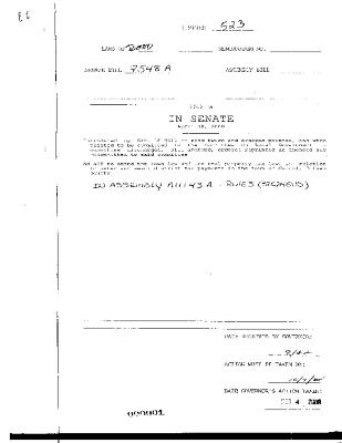 NYS Bill and Veto Jackets: 2000, Chapter 523