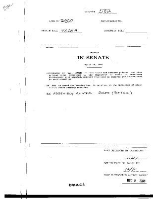 NYS Bill and Veto Jackets: 2000, Chapter 582