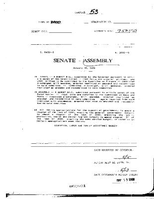 NYS Bill and Veto Jackets: 2000, Chapter 53