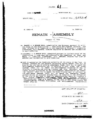 NYS Bill and Veto Jackets: 2000, Chapter 61