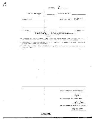 NYS Bill and Veto Jackets: 2000, Chapter 6