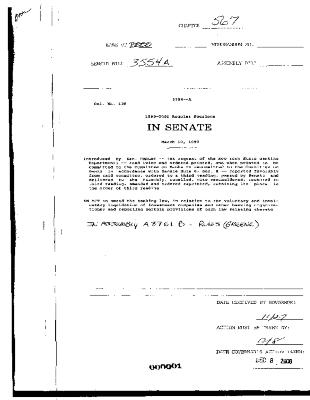 NYS Bill and Veto Jackets: 2000, Chapter 567